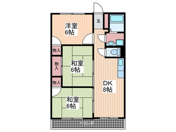 ブランシェ牛田の物件間取画像